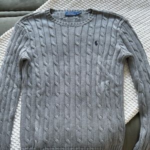 Gray Polo Ralph Lauren Cableknit Sweater